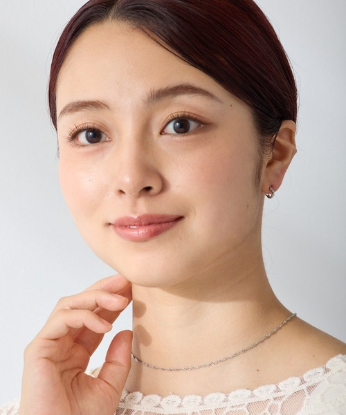 CALIN STANDARD(カリンスタンダード)の「◆金属アレルギー対応◆◆made in japan◆【純金厚メッキ】トリプルキュービックジルコニア 極小ミニマル ループフィットイヤリング(イヤリング・レディース・シルバー/ゴールド/ピンクゴールド・FREE)」の6枚目の写真