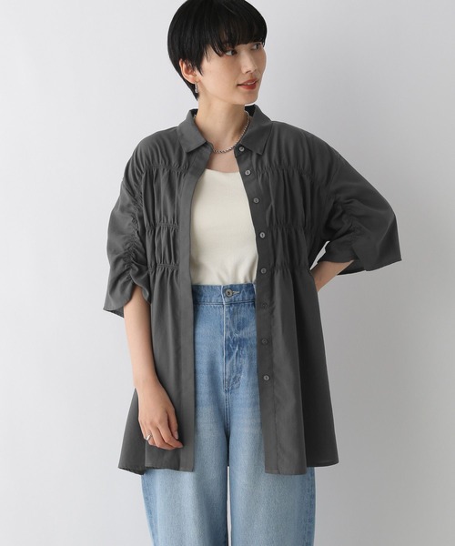LEONARD 7分袖チュニック LEONARD FASHION 七分袖 チュニック 総柄