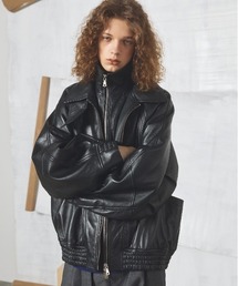 MAISON SPECIAL(���]���X�y�V����)�́sUNISEX�tSheep Leather Prime-Over Layering Single Blouson/�V�[�v���U�[�v���C���I�[�o�[���C�������O�V���O���u���]���yMAISON SPECIAL/���]���X�y�V�����z(�u���]��)