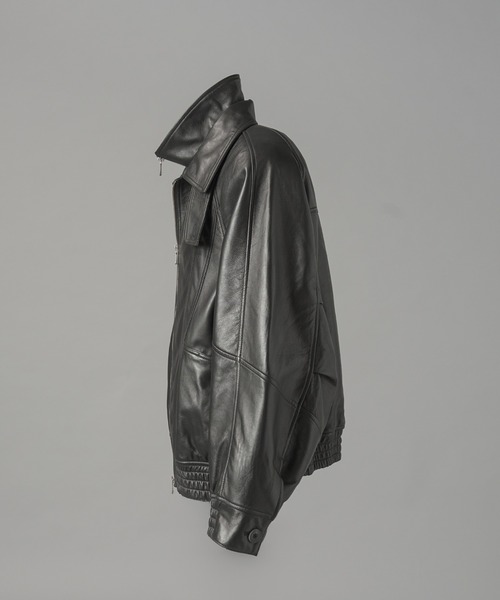 MAISON SPECIAL(メゾンスペシャル)の「《UNISEX》Sheep Leather Prime-Over Layering Single Blouson/シープレザープライムオーバーレイヤリングシングルブルゾン【MAISON SPECIAL/メゾンスペシャル】(ブルゾン・メンズ・ダークブラック/ブラック・0/2/1)」の15枚目の写真