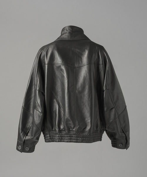 MAISON SPECIAL(メゾンスペシャル)の「《UNISEX》Sheep Leather Prime-Over Layering Single Blouson/シープレザープライムオーバーレイヤリングシングルブルゾン【MAISON SPECIAL/メゾンスペシャル】(ブルゾン・メンズ・ダークブラック/ブラック・0/2/1)」の16枚目の写真