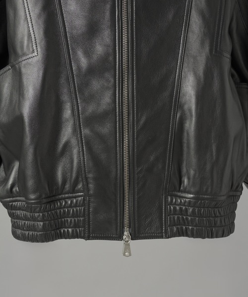 MAISON SPECIAL(メゾンスペシャル)の「《UNISEX》Sheep Leather Prime-Over Layering Single Blouson/シープレザープライムオーバーレイヤリングシングルブルゾン【MAISON SPECIAL/メゾンスペシャル】(ブルゾン・メンズ・ダークブラック/ブラック・0/2/1)」の20枚目の写真
