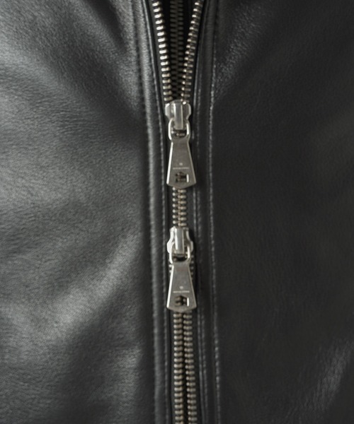 MAISON SPECIAL(メゾンスペシャル)の「《UNISEX》Sheep Leather Prime-Over Layering Single Blouson/シープレザープライムオーバーレイヤリングシングルブルゾン【MAISON SPECIAL/メゾンスペシャル】(ブルゾン・メンズ・ダークブラック/ブラック・0/2/1)」の21枚目の写真