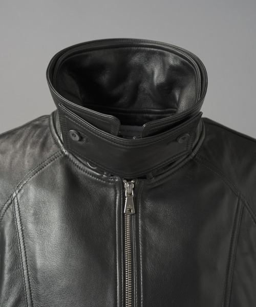 MAISON SPECIAL(メゾンスペシャル)の「《UNISEX》Sheep Leather Prime-Over Layering Single Blouson/シープレザープライムオーバーレイヤリングシングルブルゾン【MAISON SPECIAL/メゾンスペシャル】(ブルゾン・メンズ・ダークブラック/ブラック・0/2/1)」の19枚目の写真