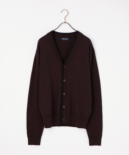 FRED PERRY（フレッドペリー）の「[FRED PERRY/フレッドペリー] Vネック クラシックニットカーディガン(WEB限定)（カーディガン/ボレロ・レディース・ブラック/ダークブラウン・M/S/L）」の22枚目の写真