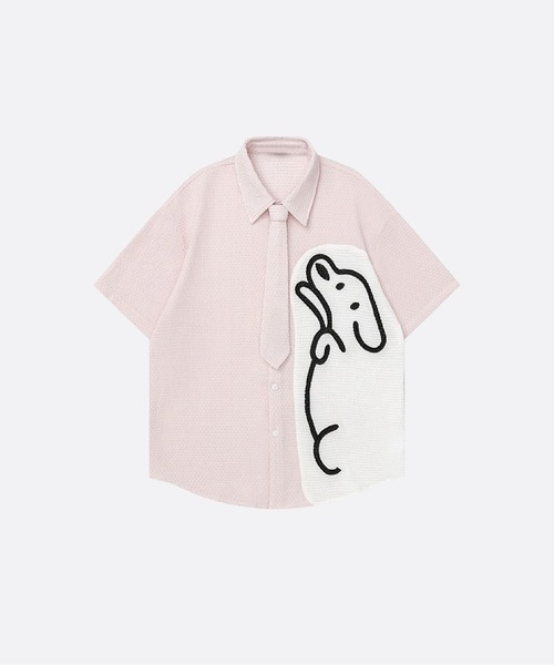 U:UME(ユーム)の「Cheerful Doggy Print Shirt(シャツ/ブラウス・メンズ・ピンク/ブルー・X-LARGE/LARGE/MEDIUM/SMALL)」の2枚目の写真