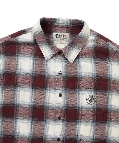 thisisneverthat(ディスイズネバーザット)の「GD Lightning Bear Plaid Shirt(シャツ/ブラウス・メンズ・ネイビー/バーガンディー/パープル・XL/L/M/S)」の5枚目の写真
