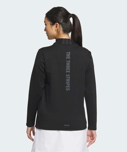 adidas(アディダス)の「COLD. RDY モックネック ポロシャツ 長袖 【adidas Golf/アディダスゴルフ】(ポロシャツ・レディース・ブラック・XX-LARGE/X-LARGE/X-SMALL/MEDIUM/SMALL/LARGE)」の2枚目の写真