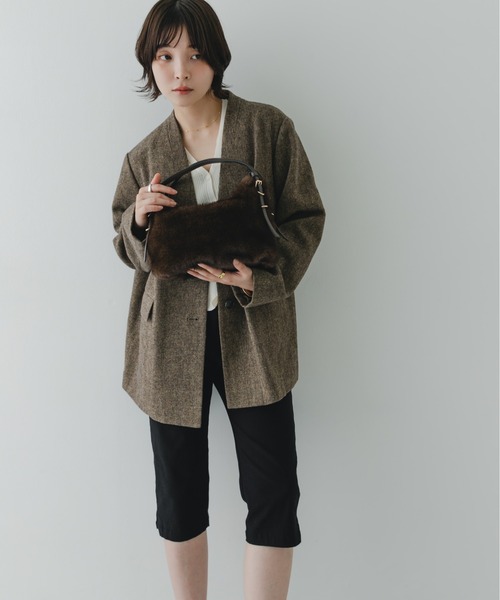 RODE SKO(ロデスコ)の「サイドベルトフィラッフィーバッグ(ハンドバッグ・レディース・ブラウン/オフホワイト・-)」の7枚目の写真