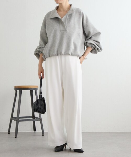 BEARDSLEY(ビアズリー)の「フカタックカットパンツ(その他パンツ・レディース・ライトグレー/ホワイト・1/0/2)」の20枚目の写真