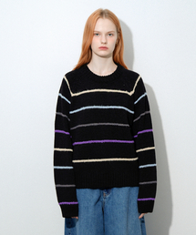 Striped Coloration Knit (Black)