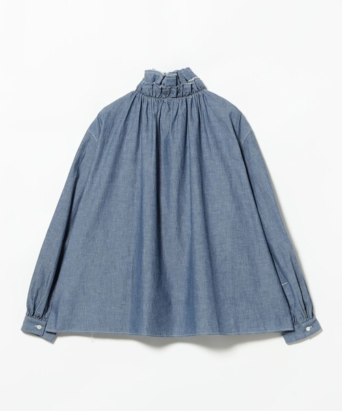 BEAMS BOY（ビームスボーイ）の「HAVERSACK / ダンガリー ダブル フリルカラー プルオーバー シャツ（シャツ/ブラウス・レディース・インディゴブルー・1）」の6枚目の写真
