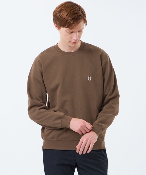 MACKINTOSH PHILOSOPHY(マッキントッシュ フィロソフィー)の「【WEB&一部店舗限定】BUCKINGHAM BEAR 10オンス裏パイル ワンポイントクルーネックスウェット(スウェット・メンズ・グレー系その他2/ブラック/ダークネイビー/ダークブラウン・40/38)」の3枚目の写真