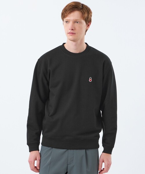 MACKINTOSH PHILOSOPHY(マッキントッシュ フィロソフィー)の「【WEB&一部店舗限定】BUCKINGHAM BEAR 10オンス裏パイル ワンポイントクルーネックスウェット(スウェット・メンズ・グレー系その他2/ブラック/ダークネイビー/ダークブラウン・40/38)」の2枚目の写真