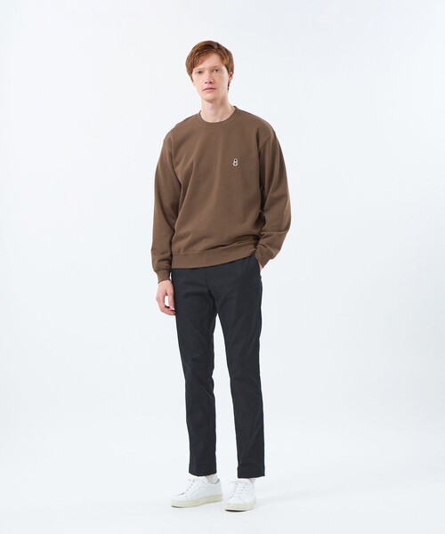MACKINTOSH PHILOSOPHY(マッキントッシュ フィロソフィー)の「【WEB&一部店舗限定】BUCKINGHAM BEAR 10オンス裏パイル ワンポイントクルーネックスウェット(スウェット・メンズ・グレー系その他2/ブラック/ダークネイビー/ダークブラウン・40/38)」の6枚目の写真