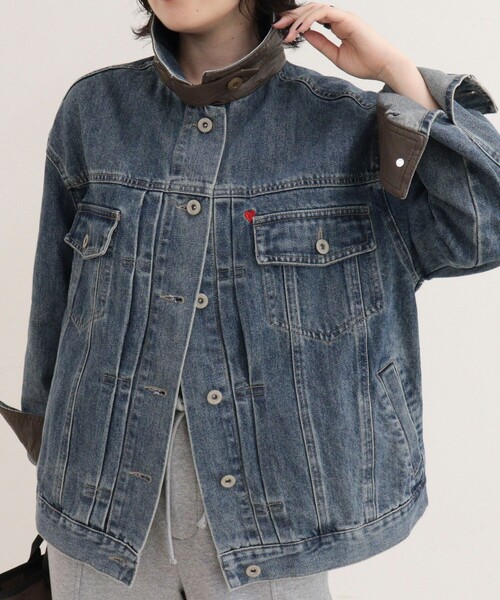 fredy emue（フレディエミュ）の「2WAYカラーデニムジャケット（デニムジャケット・レディース・ブルー/サックスブルー・38）」の16枚目の写真