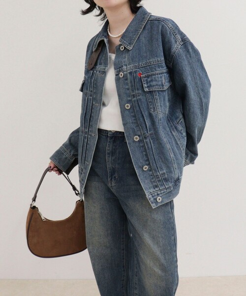 fredy emue（フレディエミュ）の「2WAYカラーデニムジャケット（デニムジャケット・レディース・ブルー/サックスブルー・38）」の20枚目の写真