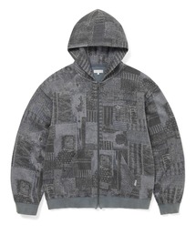 Crazy Faded Thermal Zip Up Hoodie