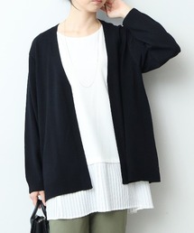 【WEB限定】【大きいサイズ】抗ピリングカーディガン