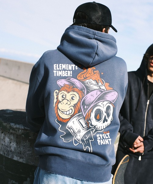 ELEMENT(エレメント)の「ELEMENT メンズ TIMBER FLOW HOODIE パーカー 【2026年秋冬モデル】/エレメントバックプリントフーディー(パーカー・メンズ・ネイビー/ブラック系その他/グレー系その他・MEDIUM/LARGE/X-LARGE)」の3枚目の写真