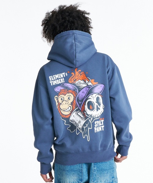 ELEMENT(エレメント)の「ELEMENT メンズ TIMBER FLOW HOODIE パーカー 【2026年秋冬モデル】/エレメントバックプリントフーディー(パーカー・メンズ・ネイビー/ブラック系その他/グレー系その他・MEDIUM/LARGE/X-LARGE)」の4枚目の写真