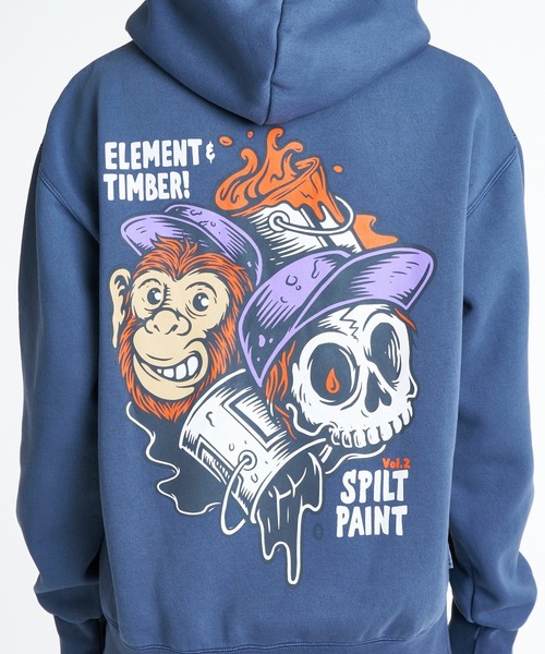 ELEMENT(エレメント)の「ELEMENT メンズ TIMBER FLOW HOODIE パーカー 【2026年秋冬モデル】/エレメントバックプリントフーディー(パーカー・メンズ・ネイビー/ブラック系その他/グレー系その他・MEDIUM/LARGE/X-LARGE)」の5枚目の写真