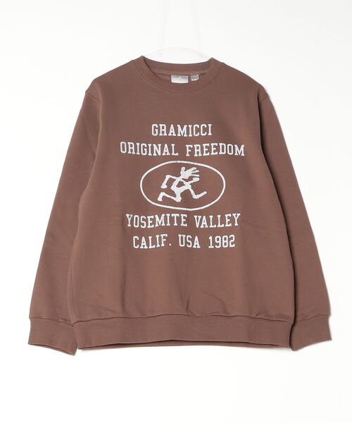 Gramicci(グラミチ)の「YOSEMITE VALLEY SWEATSHIRT|ヨセミテバレースウェットシャツ(スウェット・メンズ・ヘザーグレー/ブラウン/ブラック系その他・XL/2XL/L/M/S)」の1枚目の写真