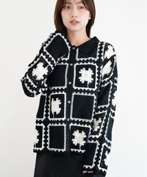 【bbO】グラニークロシェニットカーディガン