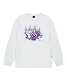 GRADIANT WAVE LOGO LONG SLV TEE light heather gray