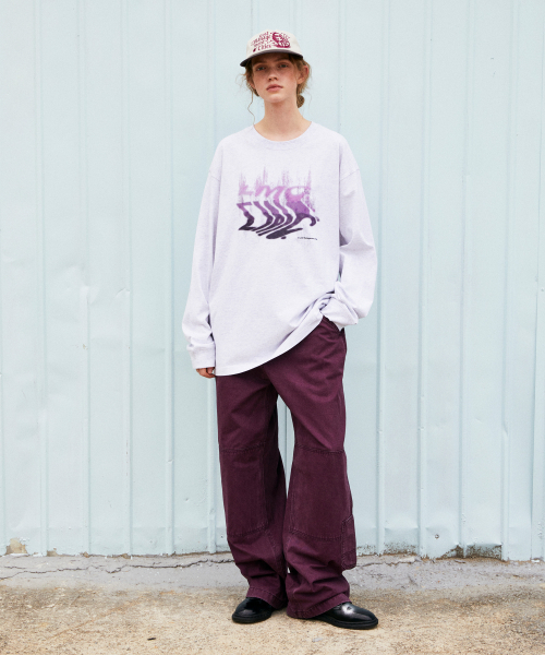 LMCの「GRADIANT WAVE LOGO LONG SLV TEE light heather gray(Tシャツ/カットソー・レディース・その他・SMALL/X-LARGE/LARGE/MEDIUM)」の2枚目の写真