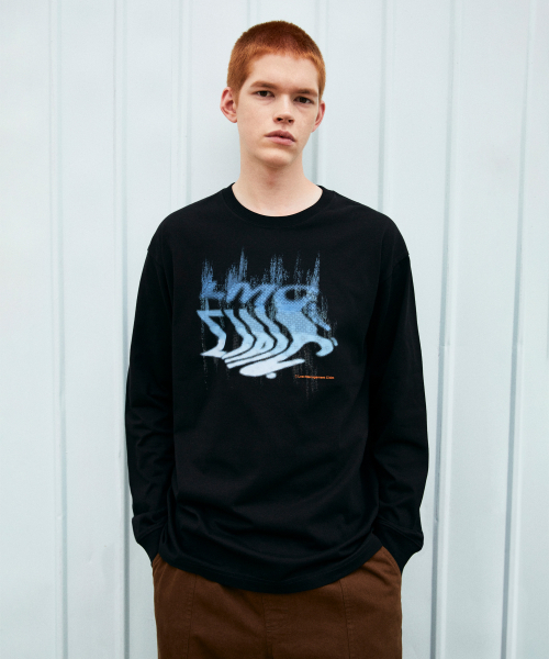 LMCの「GRADIANT WAVE LOGO LONG SLV TEE light heather gray(Tシャツ/カットソー・レディース・その他・SMALL/X-LARGE/LARGE/MEDIUM)」の4枚目の写真