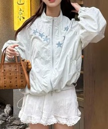 スタープリントジップアップブルゾン