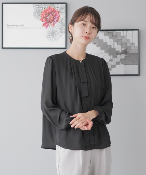 festinalente(フェスティナレンテ)の「2way ボウタイ 長袖 ブラウス(シャツ/ブラウス・レディース・ホワイト/モカ/ブラック・L/M/S/LL)」の21枚目の写真