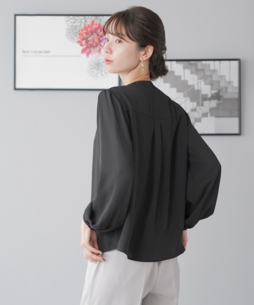 festinalente(フェスティナレンテ)の「2way ボウタイ 長袖 ブラウス(シャツ/ブラウス・レディース・ホワイト/モカ/ブラック・L/M/S/LL)」の22枚目の写真