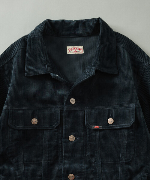 RED KAP(レッドキャップ)の「RED KAP/レッドキャップ 別注 SHORT LENGTH コーデュロイ トラッカージャケット/ショートブルゾン(ブルゾン・メンズ・ブラック/ベージュ/ネイビー/ブラウン・MEDIUM/LARGE)」の11枚目の写真