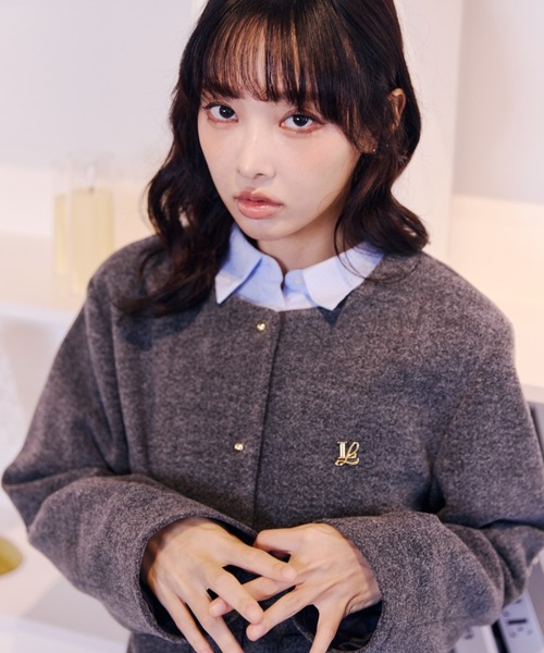 Lallana(ララーナ)の「Classic Wool-Like Jacket /クラシックウールライクジャケット(その他アウター・レディース・ブラウン/グレー・FREE)」の21枚目の写真