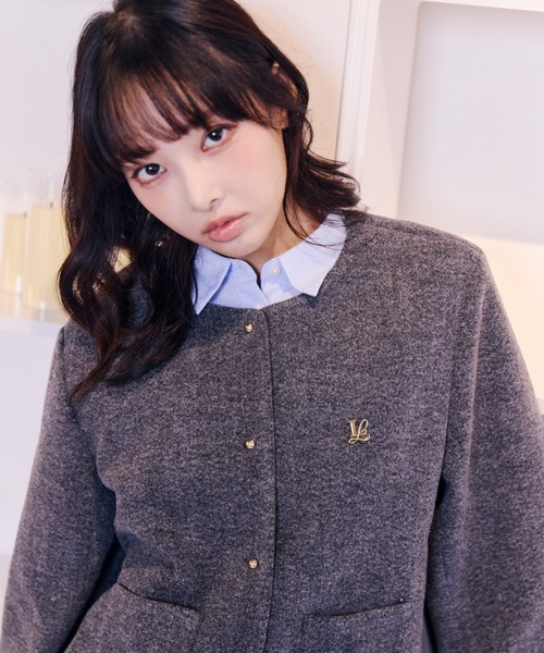 Lallana(ララーナ)の「Classic Wool-Like Jacket /クラシックウールライクジャケット(その他アウター・レディース・ブラウン/グレー・FREE)」の22枚目の写真