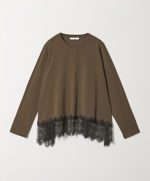 BEAUTY&YOUTH UNITED ARROWS(ビューティーアンドユースユナイテッドアローズ)の「レースコンビ ロングスリーブ カットソー(Tシャツ/カットソー・レディース・ダークブラウン/ブラック/オフホワイト・FREE)」の3枚目の写真