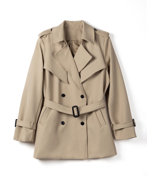 me+em select(ミームセレクト)の「【 2color 】ウエストマークレディミドルトレンチコート / waistmark lady middle trench coat(トレンチコート・レディース・ベージュ/ブラック・FREE)」の17枚目の写真