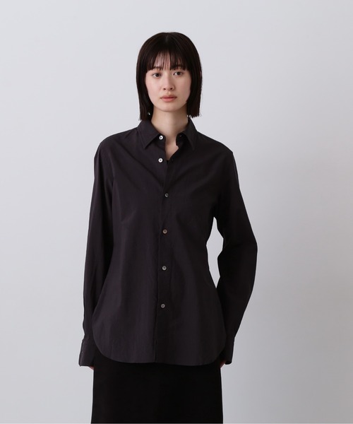 YLEVE(イレーヴ)の「YLEVE / COTTON MILLED LAWN SHIRT(シャツ/ブラウス・レディース・ホワイト/グレー・0/1)」の2枚目の写真