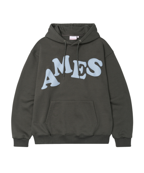 AMESWORLDWIDE(アメスワールドワイド)の「BIG TYPO HOODIE CHARCOAL(パーカー・レディース・その他・SMALL/MEDIUM/LARGE)」の1枚目の写真