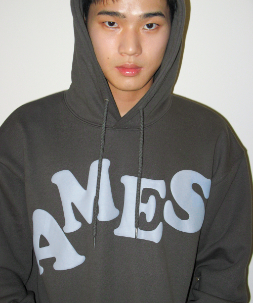 AMESWORLDWIDE(アメスワールドワイド)の「BIG TYPO HOODIE CHARCOAL(パーカー・レディース・その他・SMALL/MEDIUM/LARGE)」の8枚目の写真