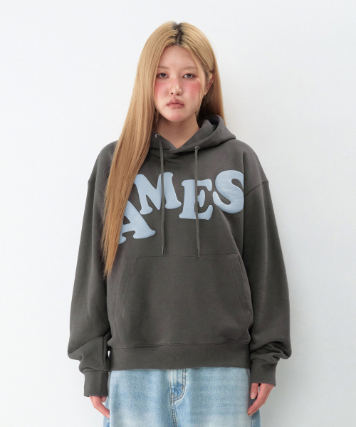 AMESWORLDWIDE(アメスワールドワイド)の「BIG TYPO HOODIE CHARCOAL(パーカー・レディース・その他・SMALL/MEDIUM/LARGE)」の9枚目の写真