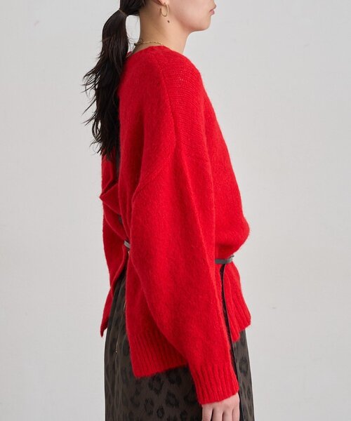 LOUNGEDRESS(ラウンジドレス)の「バックシャンニット(ニット/セーター・レディース・レッド/ブラック・FREE)」の14枚目の写真