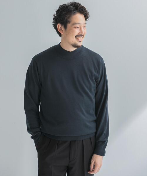 URBAN RESEARCH DOORS(アーバンリサーチドアーズ)の「LIFE STYLE TAILOR マシンウォッシャブルハイゲージモックニット(シャツ/ブラウス・メンズ・ブラック/チャコールグレー/ブラウン/アイボリー・MEDIUM/LARGE)」の3枚目の写真