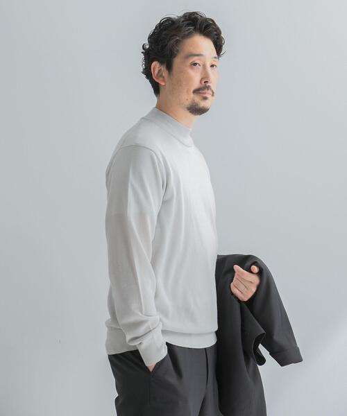 URBAN RESEARCH DOORS(アーバンリサーチドアーズ)の「LIFE STYLE TAILOR マシンウォッシャブルハイゲージモックニット(シャツ/ブラウス・メンズ・ブラック/チャコールグレー/ブラウン/アイボリー・MEDIUM/LARGE)」の1枚目の写真