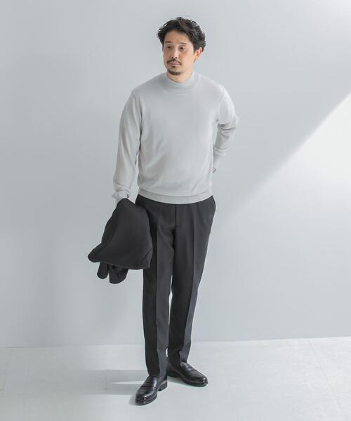 URBAN RESEARCH DOORS(アーバンリサーチドアーズ)の「LIFE STYLE TAILOR マシンウォッシャブルハイゲージモックニット(シャツ/ブラウス・メンズ・ブラック/チャコールグレー/ブラウン/アイボリー・MEDIUM/LARGE)」の8枚目の写真