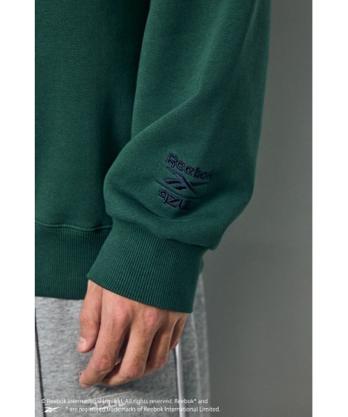 AZUL by moussy(アズールバイマウジー)の「【REEBOK×AZUL】プルオーバー 秋服 冬服【セットアップ対応】スウェット 長袖(スウェット・メンズ・ブラウン/グリーン/ブラック・FREE)」の10枚目の写真