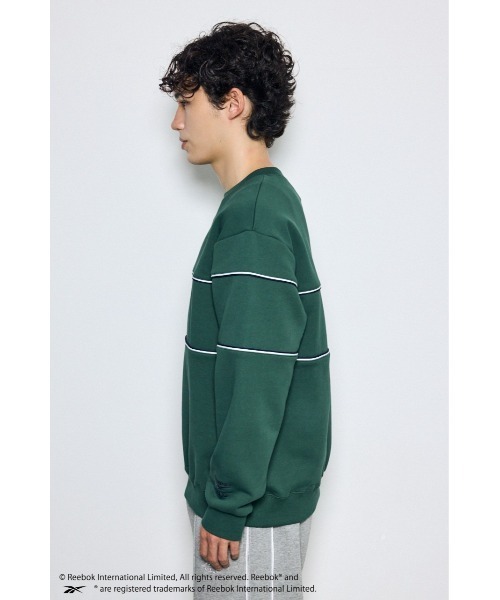 AZUL by moussy(アズールバイマウジー)の「【REEBOK×AZUL】プルオーバー 秋服 冬服【セットアップ対応】スウェット 長袖(スウェット・メンズ・ブラウン/グリーン/ブラック・FREE)」の5枚目の写真