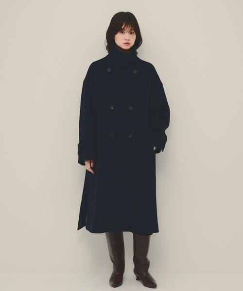 eL(エル)の「【eL】Wool 100 LongCoat/1068021(その他アウター・レディース・ネイビー/グレー/ブラウン・FREE)」の1枚目の写真